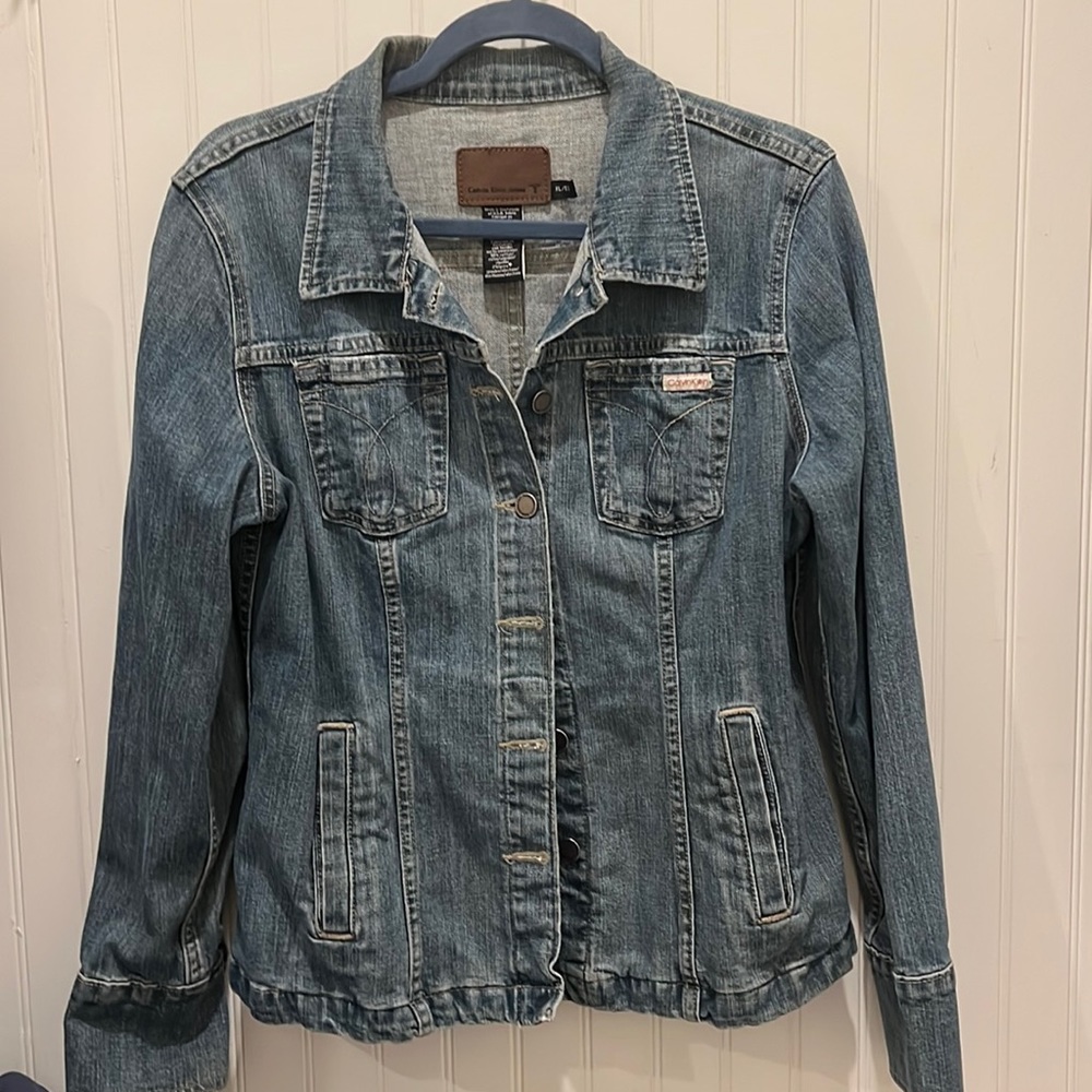 Calvin Klein Jean Jacket size XL but runs small